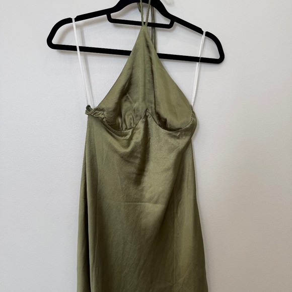 White Fox Satin mini dress women's small - Picture 1 of 5